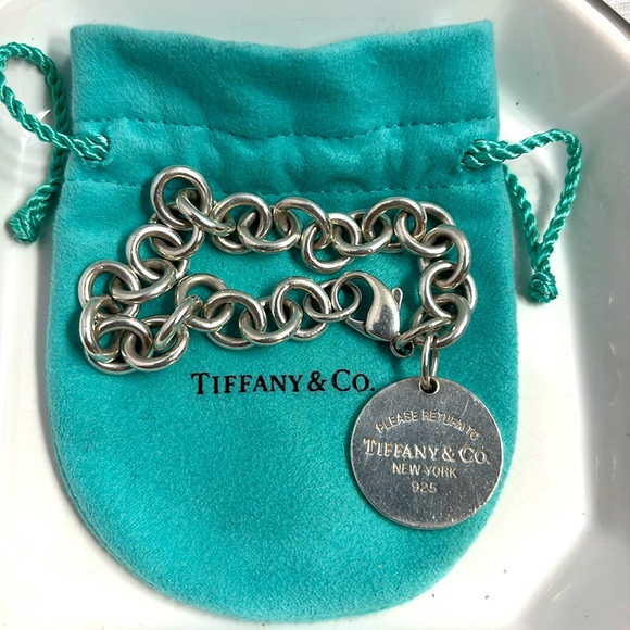 Tiffany & Co. Silver Chain - Return to Tiffany Round Tag Bracelet - Picture 6 of 6